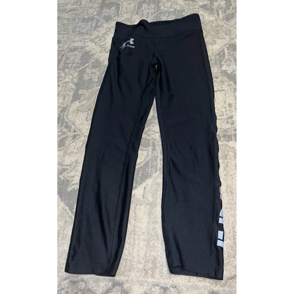Under Armour Womens UA Freedom Sz Small Black Compression Heatgear Capri Pants